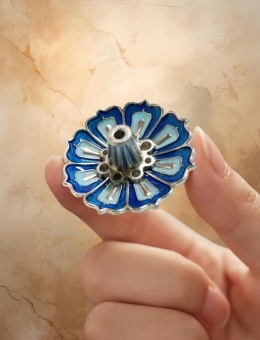 Metalowa podstawka pod kadzidło w kolorze zielonym