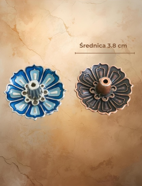 Metalowa podstawka pod kadzidło w kolorze zielonym